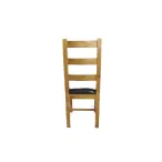 Solid Oak Ladder Back Dining Chairs - Traditional Wood Design - Image 5