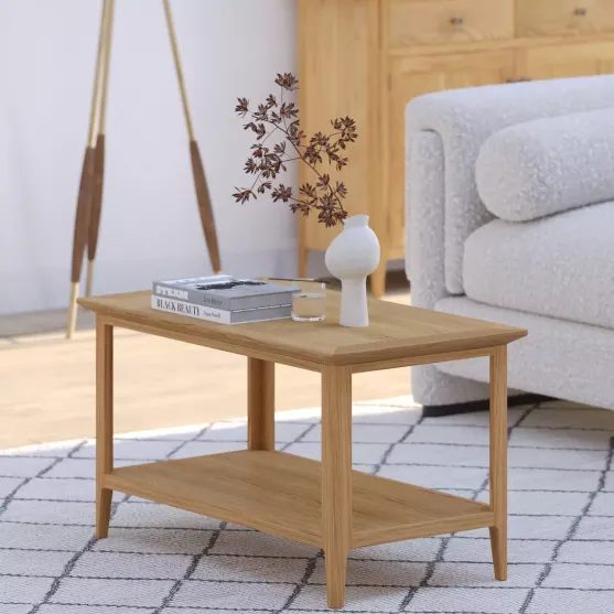 London Oak Coffee Table With Shelve