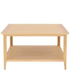 Light Oak Square Coffee Table With Shelve - Image 2