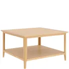 Light Oak Square Coffee Table With Shelve - Image 4