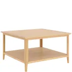 Light Oak Square Coffee Table With Shelve - Image 4