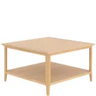 Light Oak Square Coffee Table With Shelve - Image 3