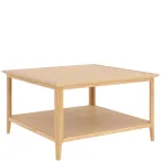 Light Oak Square Coffee Table With Shelve - Image 5