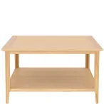 Light Oak Square Coffee Table With Shelve - Image 6