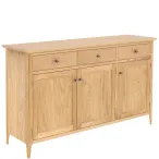 London Oak Large 3 Drawer 3 Door Sideboard - Image 4