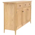 London Oak Large 3 Drawer 3 Door Sideboard - Image 5