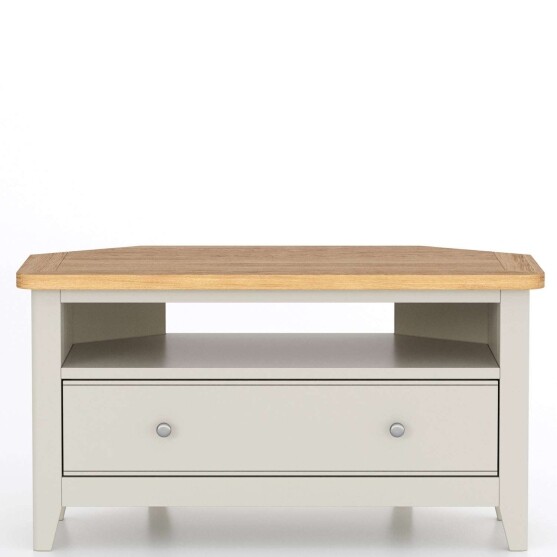 Light Grey Painted Corner TV Cabinet