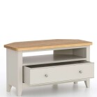 Light Grey Painted Corner TV Cabinet - Image 3