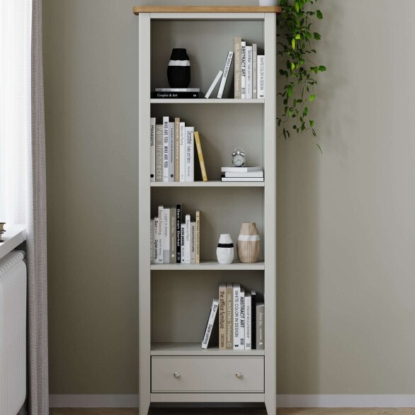 Light Grey Painted Large Bookcase