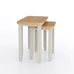 Light Grey Painted Nest of 2 Tables - Image 4