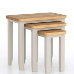 Light Grey Painted Nest of 3 Tables - Image 4