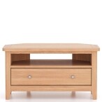 Natural Oak Corner TV Cabinet - Image 4