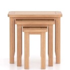 Natural Oak Nest of 3 Tables - Image 4