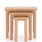 Natural Oak Nest of 3 Tables - Image 4