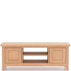 Natural Oak Wide TV Cabinet - Image 4