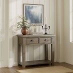 Smoked Oak Console Table