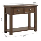Smoked Oak Console Table