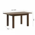 Smoked Oak Ext Dining Table 120_160