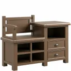 Smoked Oak Hall Bench