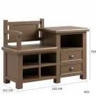 Smoked Oak Hall Bench