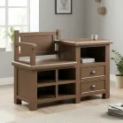 Smoked Oak Hall Bench