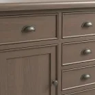 Smoked Oak Large Sideboard 6 Drawer 2 Door