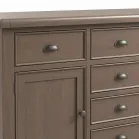 Smoked Oak Large Sideboard 6 Drawer 2 Door