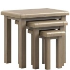 Smoked Oak Nest Of 3 Tables - Image 2
