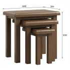 Smoked Oak Nest Of 3 Tables
