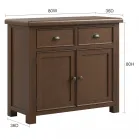 Smoked Oak Small Sideboard