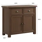 Smoked Oak Small Sideboard