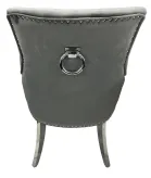 Grey Dining Chairs with Chrome Legs - Image 2