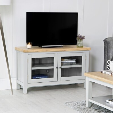 Grey And Oak TV Unit