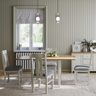 Light Grey Painted Flip Top Table