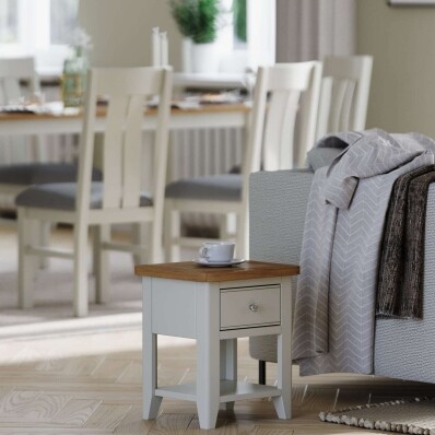 Light Grey Painted Lamp Table