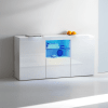 white high gloss sideboard with led lights