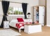 White Slatted Bed Premium Pine Furniture - Image 3