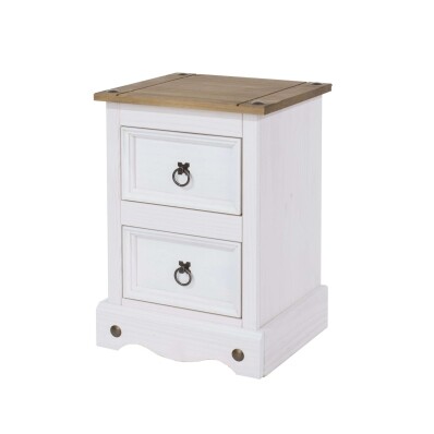 Slim Bedside Cabinets 2 Drawers Premium Pine Furniture