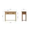 oak console table