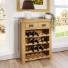 small oak wine rack