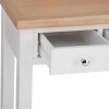 Stylish White Dressing Table with Oak Top and Spacious Drawers - Image 4