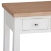 Stylish White Dressing Table with Oak Top and Spacious Drawers - Image 5