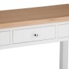 Stylish White Dressing Table with Oak Top and Spacious Drawers - Image 7