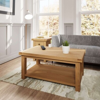 oak rustic coffee table