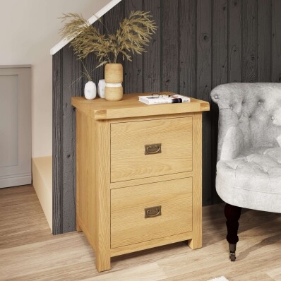 rustic oak side tables