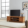 Large Oak TV Cabinet- Wide Shelves 180cm - Image 2
