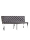 Bench 180cm Grey PU - Image 2
