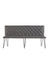 Bench 180cm Grey PU - Image 3