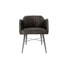 Leather & Iron Chair - Dark Grey - Image 2