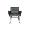 Leather & Iron Chair - Light Grey - Image 3